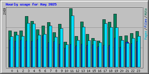 Hourly usage for May 2025