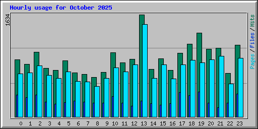 Hourly usage for October 2025